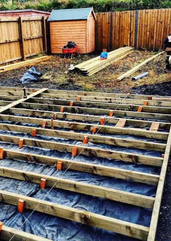 Repaired and refinished residential deck