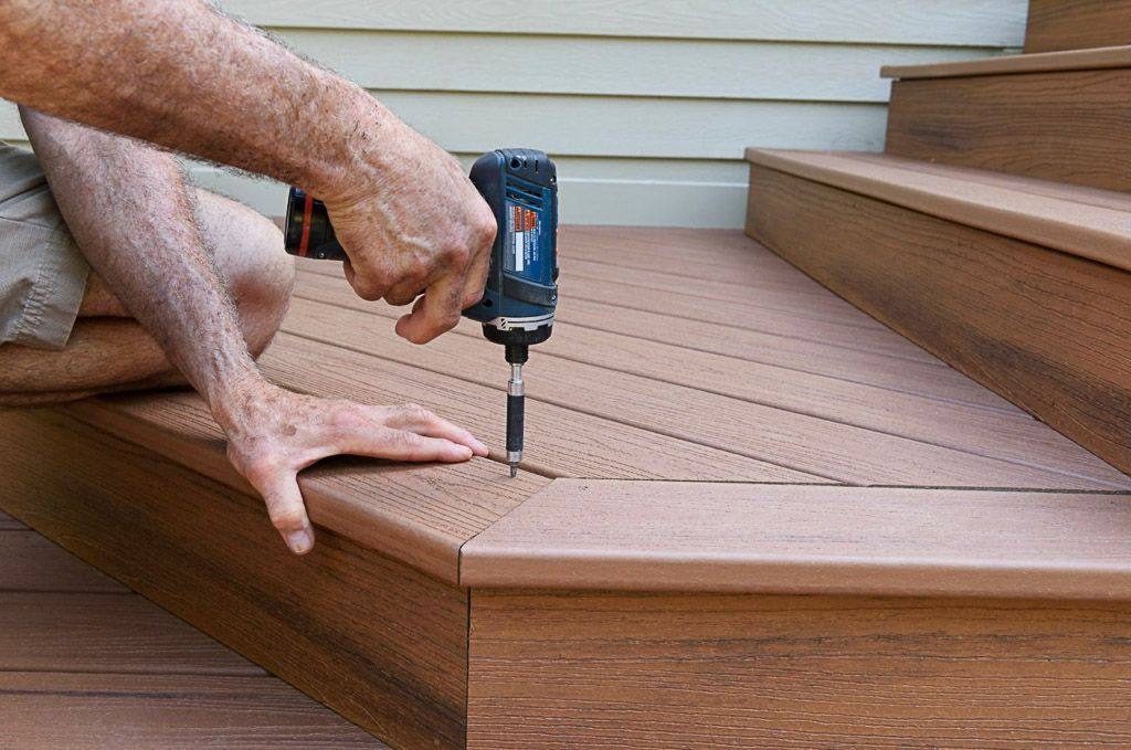 Wooden deck under construction in Sevierville